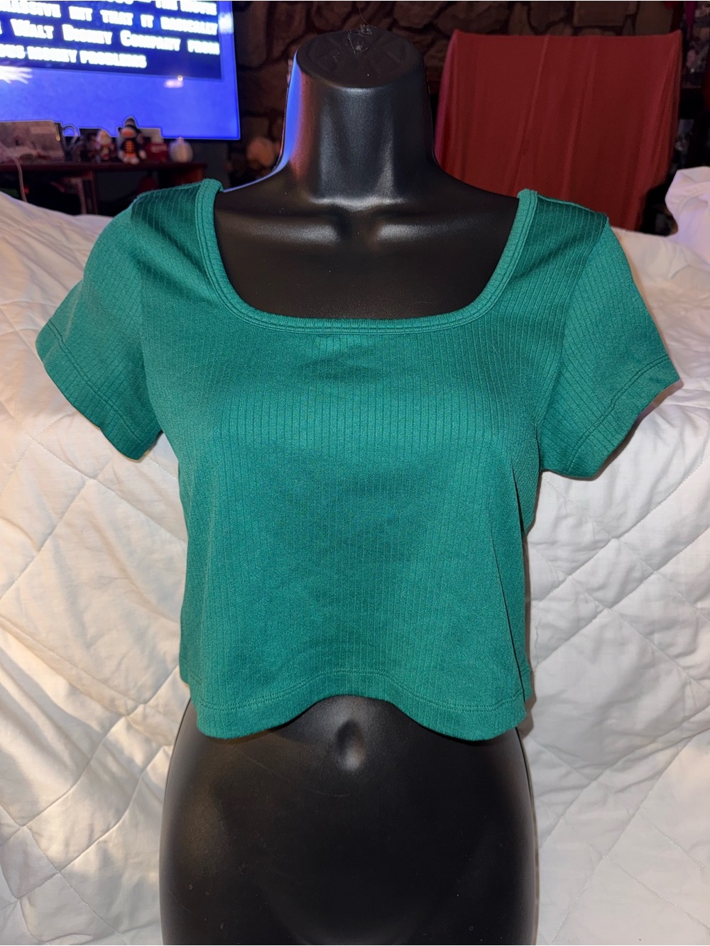 PINK Brand New Seamless Rib Short-Sleeve Crop Top